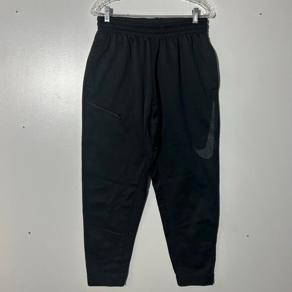 Nike Dri-Fit Logo Print Taper Ankle Black Jogger Sweatpants Men’s Size XL - Picture 1 of 6